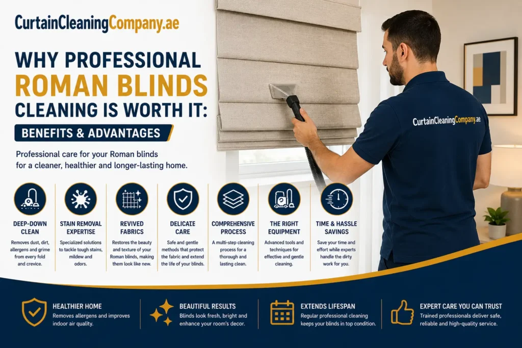 Why Professional Roman Blinds Cleaning is Worth It