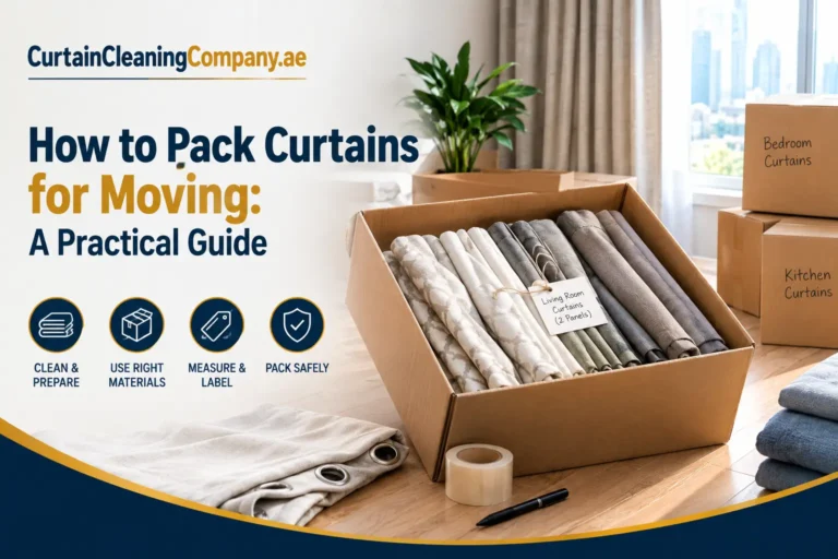 How to pack curtains for moving