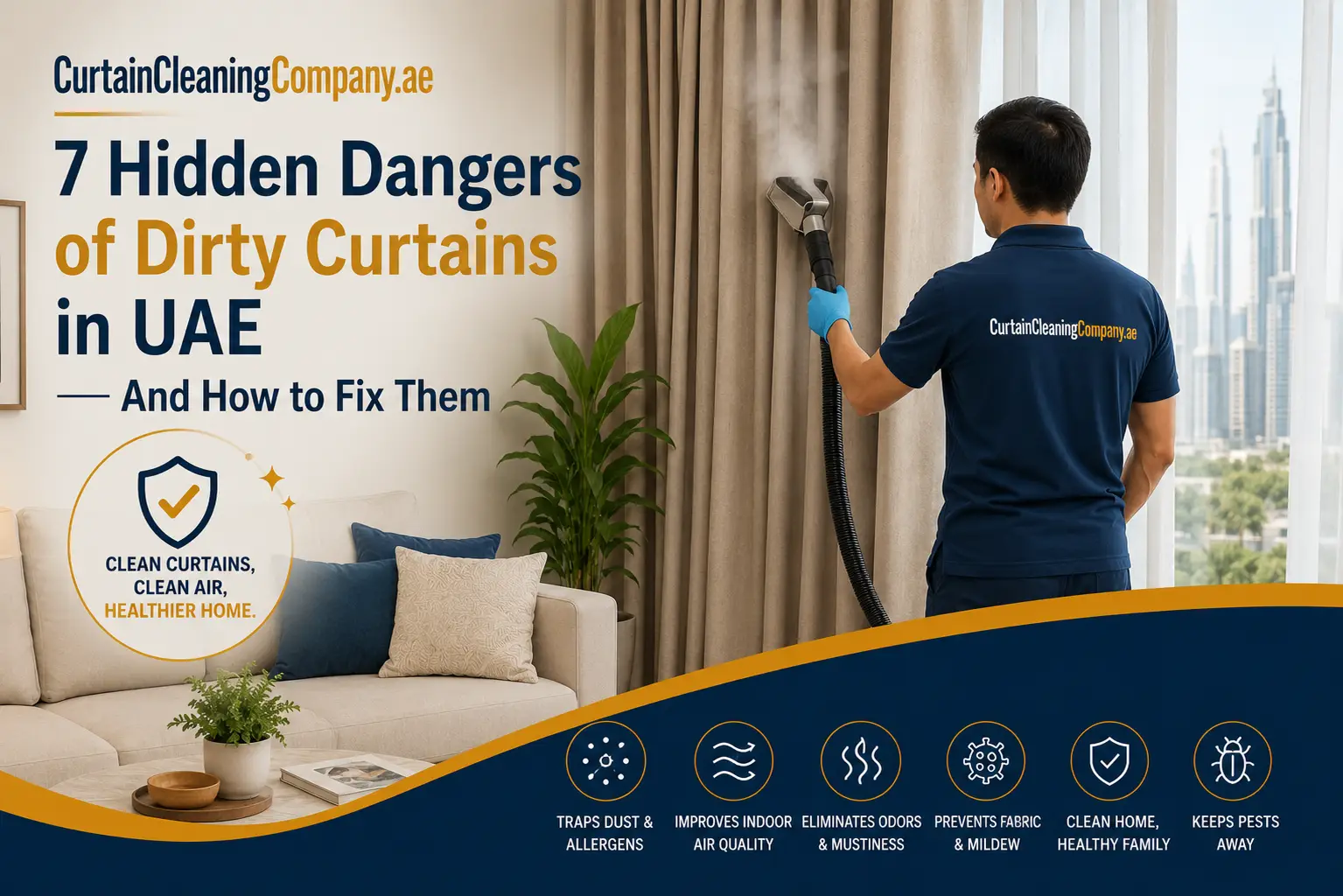 7 Hidden Dangers of Dirty Curtains in UAE