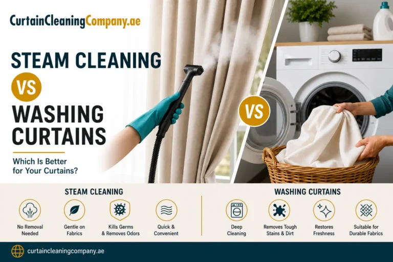 Steam Cleaning vs Washing Curtains 1
