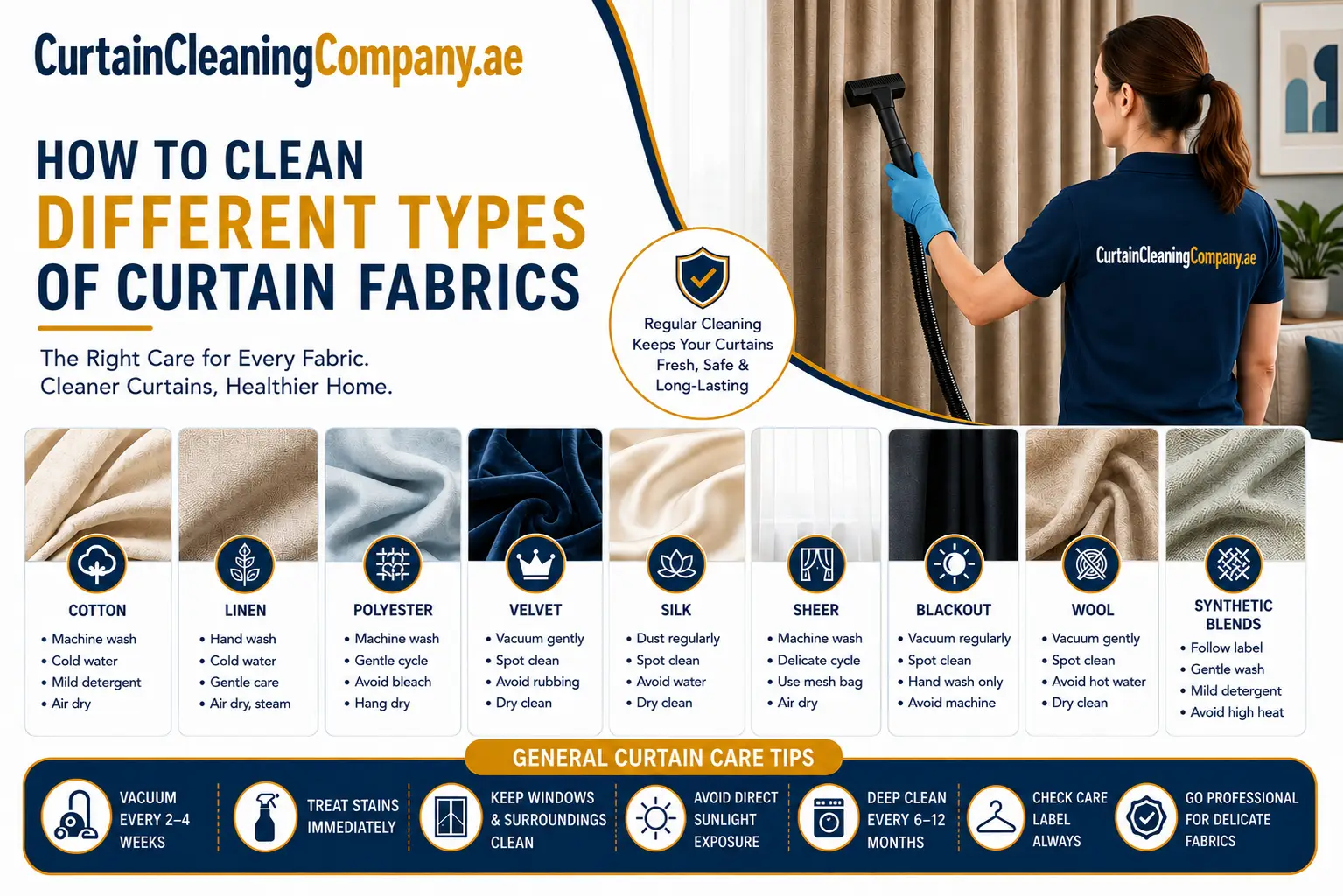 How to Clean Different Types of Curtain Fabrics