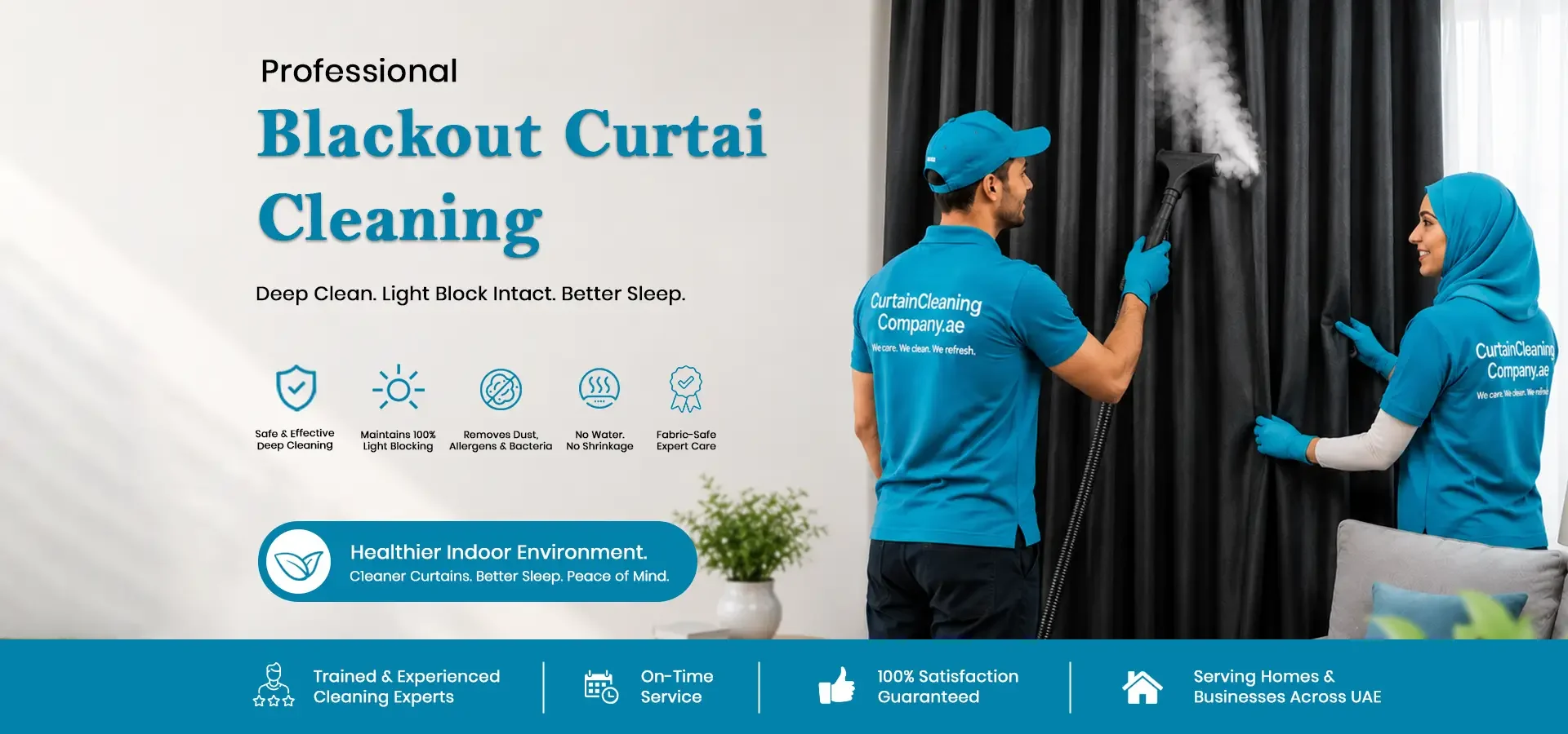 Blackout Curtain Cleaning Desktop Banner