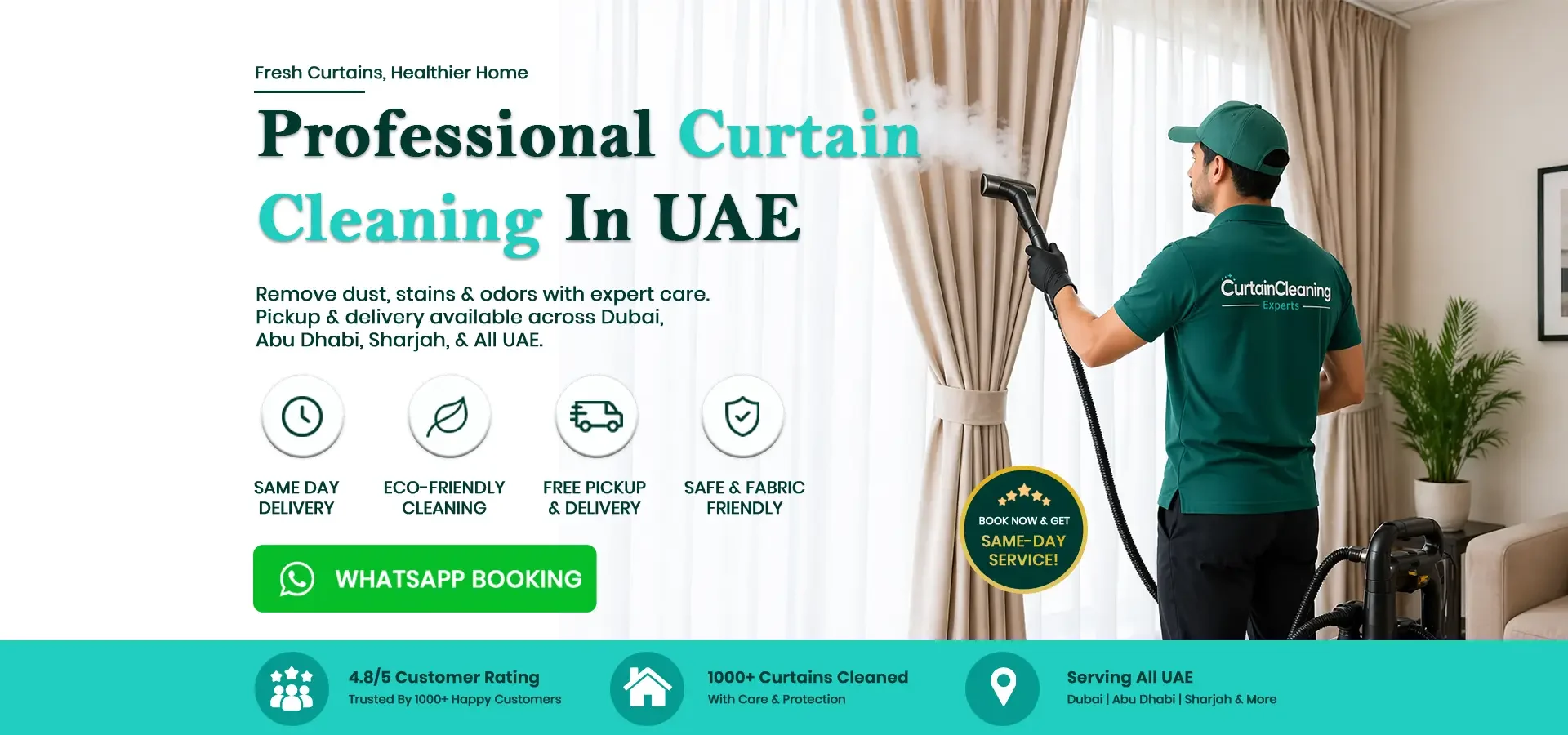 Curtain Cleaning UAE desktop banner